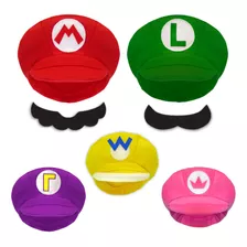 Boina / Chapéu / Boné Super Mario Bros, Luigi Peach Ou Wario