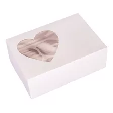 Caja Cartulina 6 Cupcake C/visor (21x15,2x8cm) X 25 Unid.