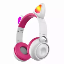 Auriculares Bluetooth Oreja De Gato C/ Luz Infantil Navidad 