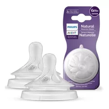 Phillips Avent 2 Mamilas Tetina Natural Flujo 5, 6m+ 