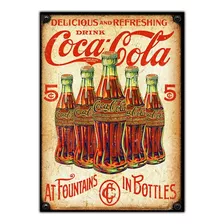 #163 - Cuadro Vintage 21 X 29 Cm / No Chapa Coca Cola Cartel