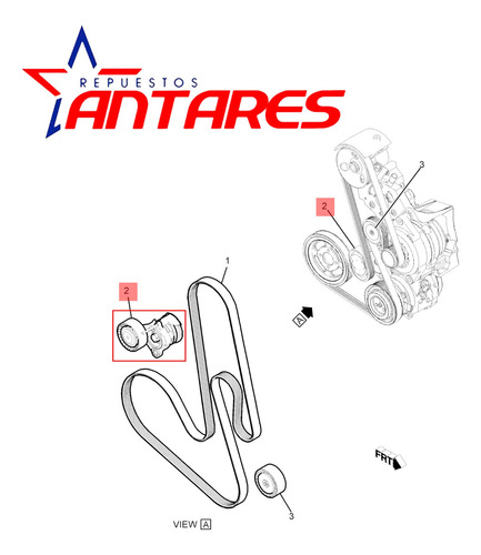 Tensor Correa Alternador Chevrolet Captiva 2.0 07-13 Korea Foto 4