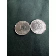 2 Moedas De 10 Cruzados Ano 1987/88