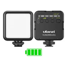 Luz Ulanzi Vl49, 2000mah, Led, Recargable, Portátil, Negro