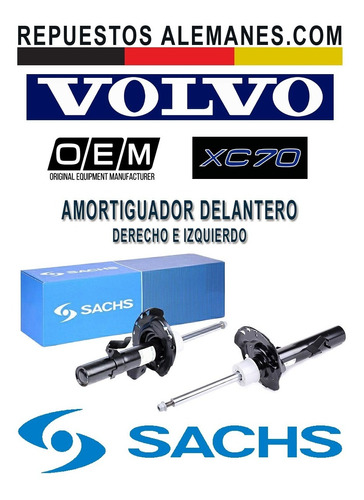 Amortiguador Delantero Volvo Xc70 2007-2016 Gas Sachs (par) Foto 3