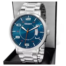 Relógio Orient Masculino Mbss1381 D2sx Prata Azul Aço
