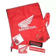 Bolsito Honda Con Llaveros Lanyard Y Stickers