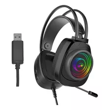 Audifonos Monster Gamer 7.1 Diadema Auricular Rgb Usb N5-7.1 Color Negro