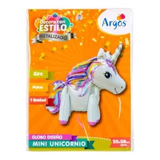 Globo Nylon Mini Unicornio Chasquilla Gold 55x58 Argos