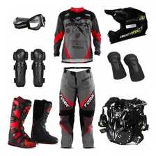 Kit Equipamento Completo Trilha Motocross Insane X Pro Tork