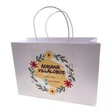 Bolsas Tipo Boutique Personalizada Impresion A Color 50 Pzas