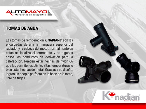 Toma Agua Aluminio 2 Pernos K-nadian Eagle Wagon V6 4.2l 88 Foto 5