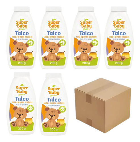 6 Talcos Suave Perfume Baby 200 Gramas Atacado