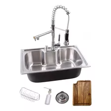 Kit Cuba Gourmet Cozinha Inox 304 + Torneira Gourmet + Tábua