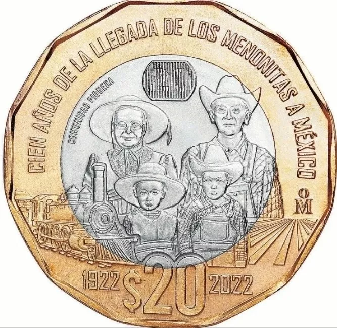 Moneda 20 Pesos 100 Años De La Llegada De Los Menonitas Sell