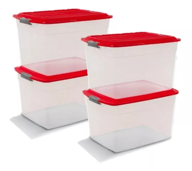 Cajas Plástica Organizadora Colbox 34 Lts. Colombraro 4 Unid