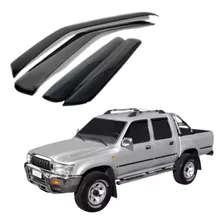 Calha De Chuva Defletor Acrílico Hilux Cab Dupla 1997 A 2004