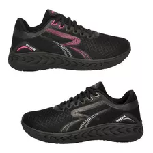 Kit C2 Pares De Tenis Feminino Caminhada Lev Barato Promoção