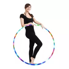 Aros Hula Hoop Led Luces Rgb Fitness Dance Baile Colapsable