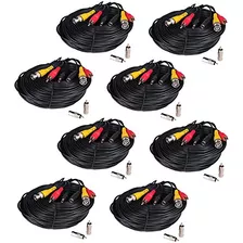 Cables Rca - 8 Pack 50ft Security Camera Cables Pre-made All