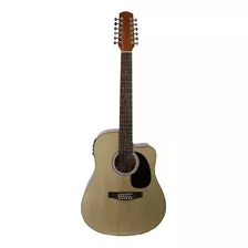 Guitarra Electroacústica Segovia Sgd20ec Para Diestros Natural