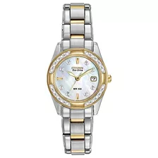 Citizen Womens Eco Drive Diamond Accented Watch With D