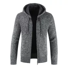 Chaqueta Con Capucha De Suéter De Punto De Moda Para Hombres