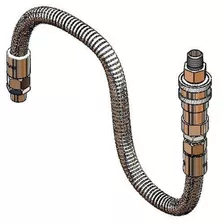 T S Brass B 1433 03 Flex Hose Assembly With Qd And