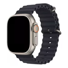 Pulseira Oceano Para Smart Watch Ultra 42/44/45/49mm Cor Preto