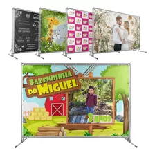 Painel Festa Banner Backdrop Chalkboard 3x3 M 3 X 3 C/ Arte