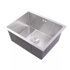 Kit Cuba Inox Quadra 60 X 40 Cm Com Válvula E Acessórios