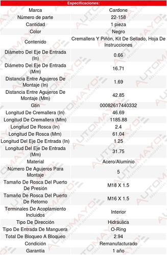 1 Cremallera Direccion Hidraulica Pontiac Bonneville Se 1996 Foto 5