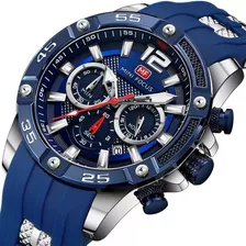 Reloj Hombre Deportivo Mini Focus 0349g Cronografo Lujo Caja