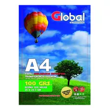 Papel Sublimación Global 100 Hojas A4 X100gr