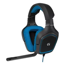 Headset Gamer Logitech G432 - Preto/azul Cor Black