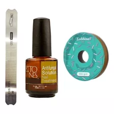 Kit Para Uñas Y Manicuria Antifungal+basemetalica+bobby Nail