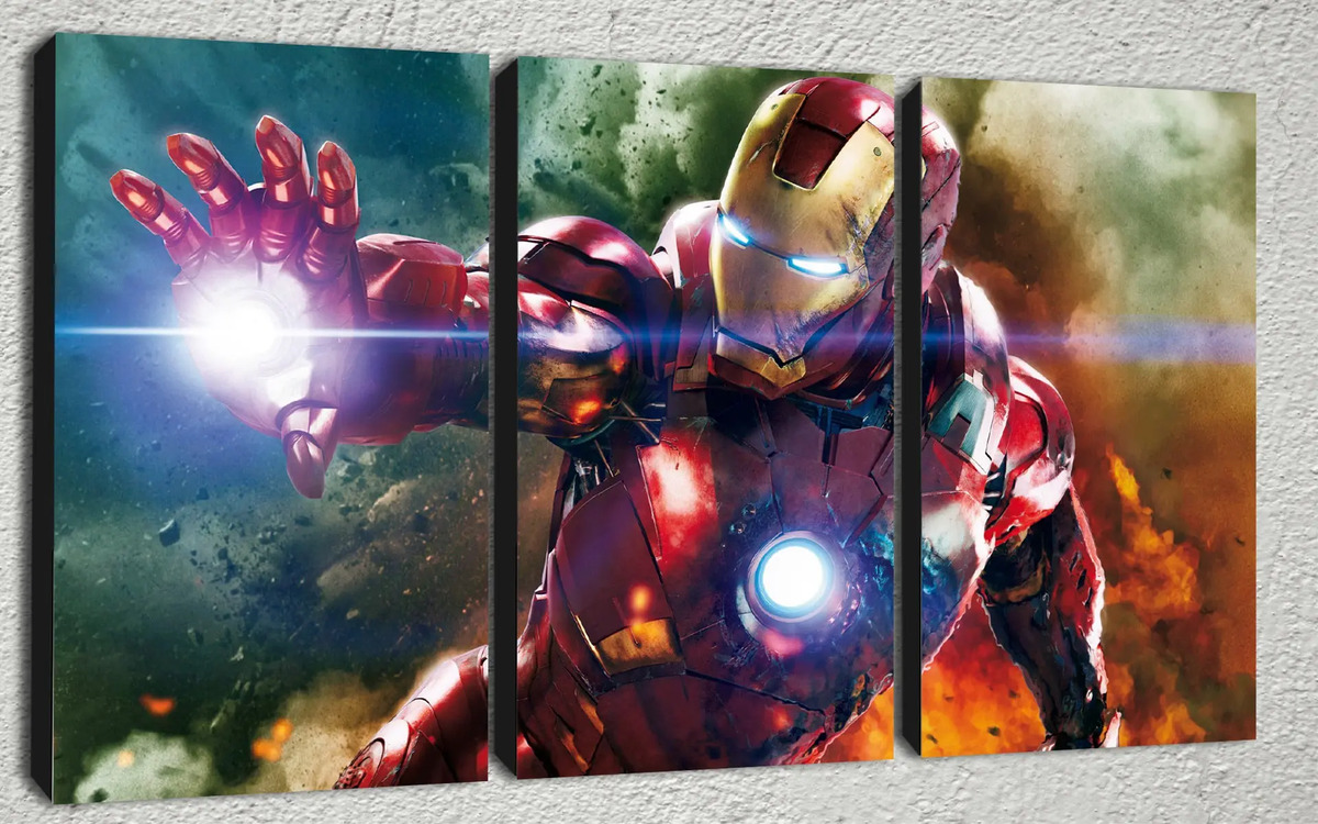 Avengers Cuadros Modernos Infantiles Iron Man 90x57 Cm B17