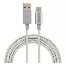 Cabo Usb-c 1.5m Nylon Branco Intelbras - Euac 15nb