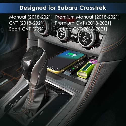 Cargador Inalmbrico Para Accesorios Subaru Crosstrek 2018-2 Foto 2