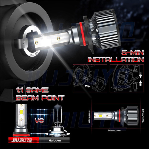 Kit Faros Luz Led 9005 H11 H8 30000lm For Toyota Alta/baja Foto 4