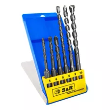 S&r Sds-plus - Juego De Brocas Para Hormign, 6 Piezas, 13/64