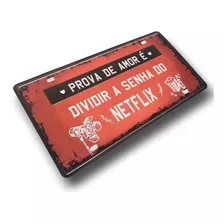 Placa Em Metal Decorativa Netflix