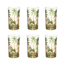 Jogo Copo Alto Cristal Palm Tree 360ml 6pçswolff