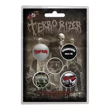 Terrorizer Caustic Attack Button Badge Set