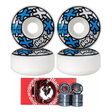 Roda Skate Next Ii 53mm 100a + Rolamento Black Sheep Red.