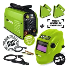 Soldadora Inverter 100 A + Máscara + 2 Esc. Mag 3´ Kroner Color Verde