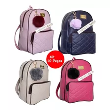 Kit 10 Bolsas Femininas Fabrica Revenda C/ Pompom