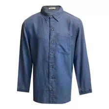 Camisa Hering Masculina Manga Longa Jeans