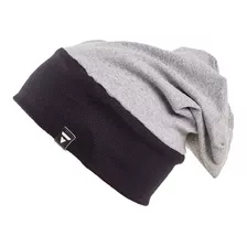 Gorro Touca Brohood Canelado Bicolor Cinza E Preto U