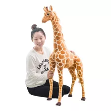 Linda Girafa Realista Em Pé 120cm 